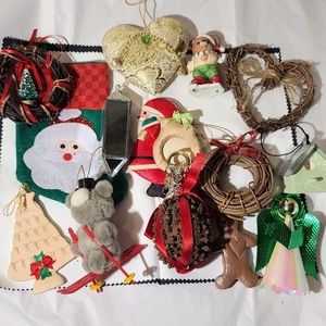 Set of 14 Various Christmas Ornaments